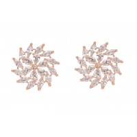 Starry shine flower Pattern Studs