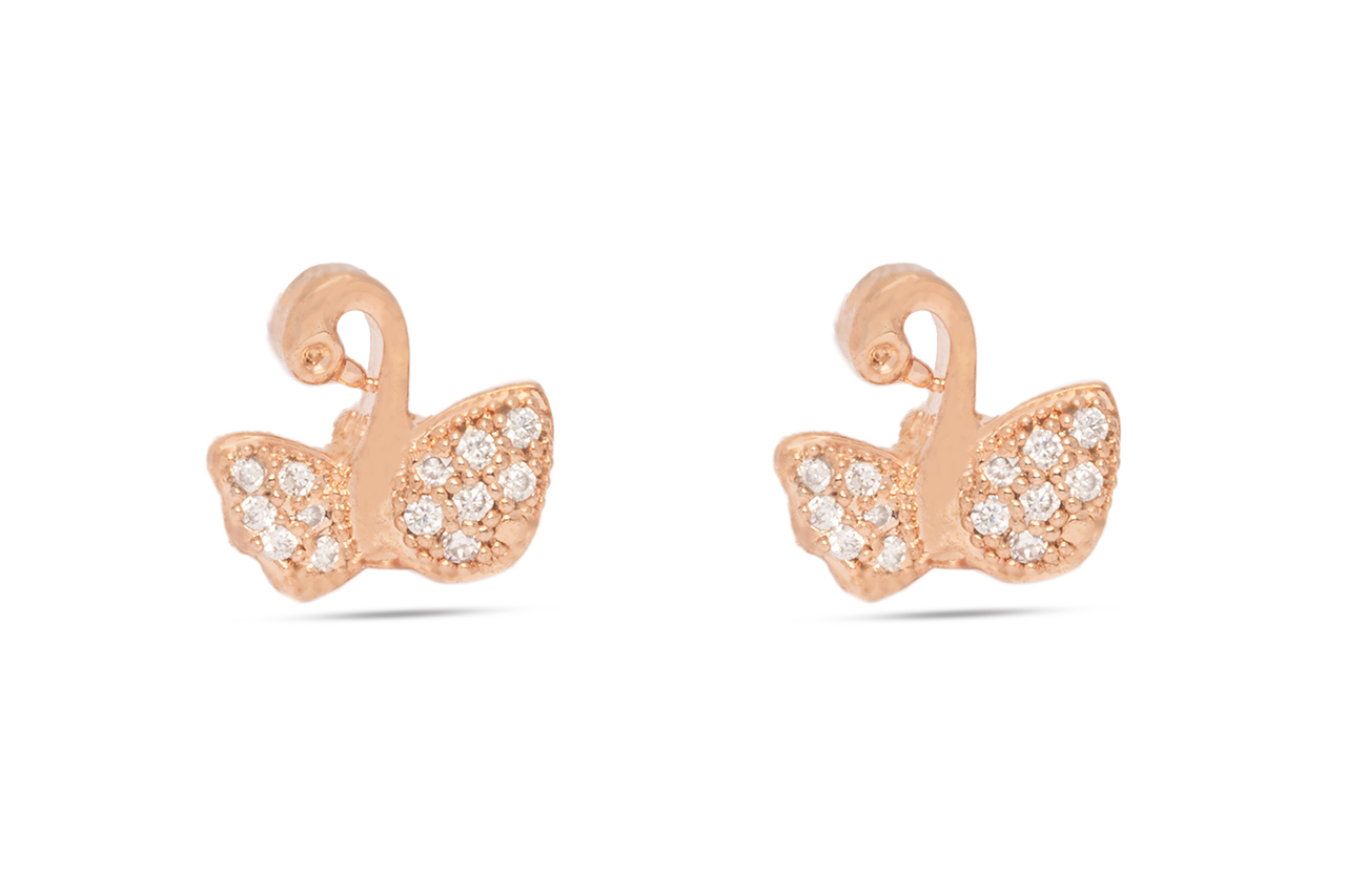 Swan shape studs