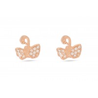 Swan shape studs