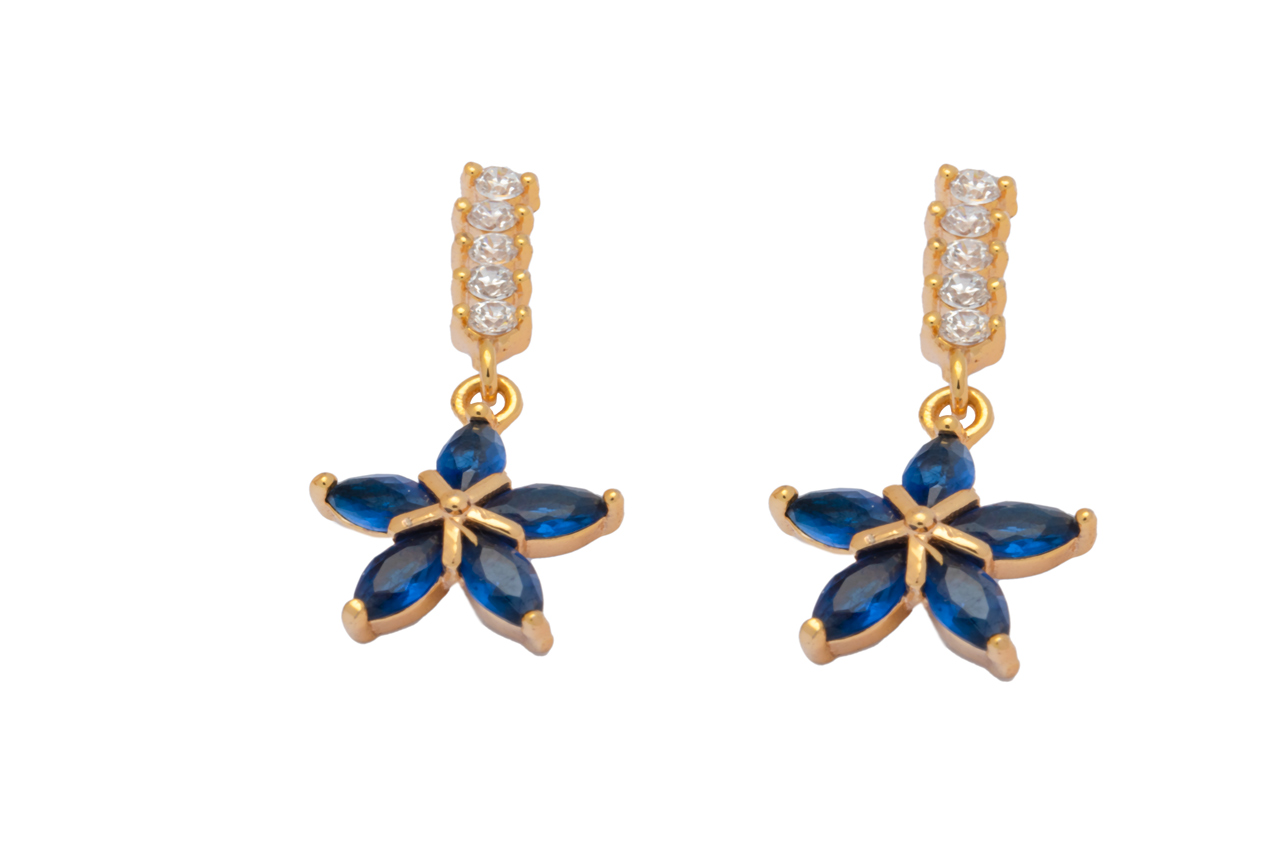 Blue Star Drop Earring