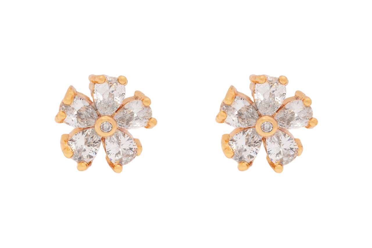 Embellished flower pattern Studs 