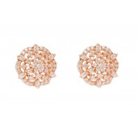 Elegant Round Flower pattern Studs 
