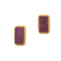 Studs with colored stone 