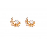 Graceful copper CZ studs