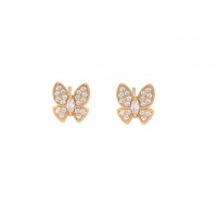 Golden Butterfly Studs