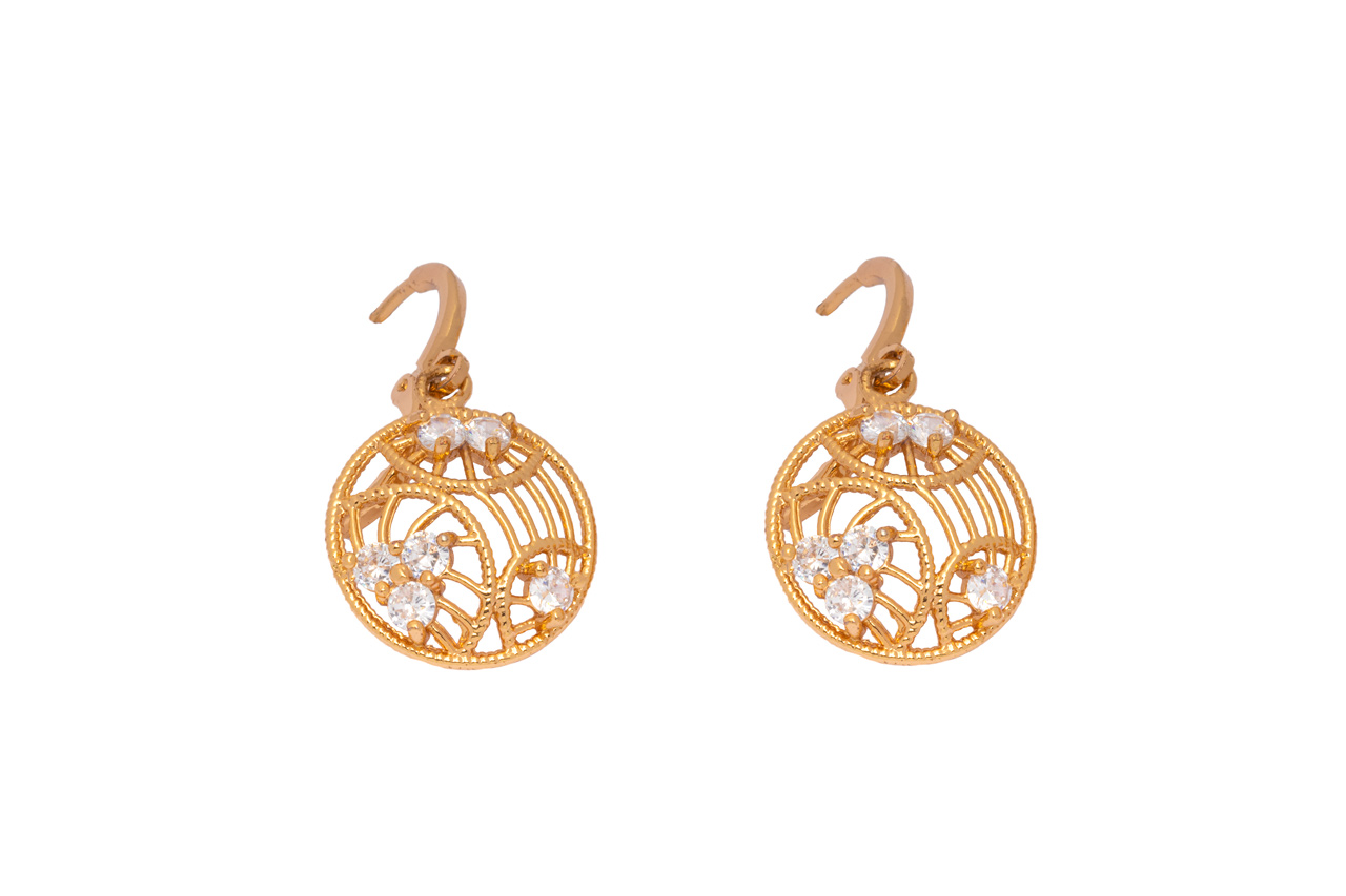 Unique Hoop Round Drop Earring