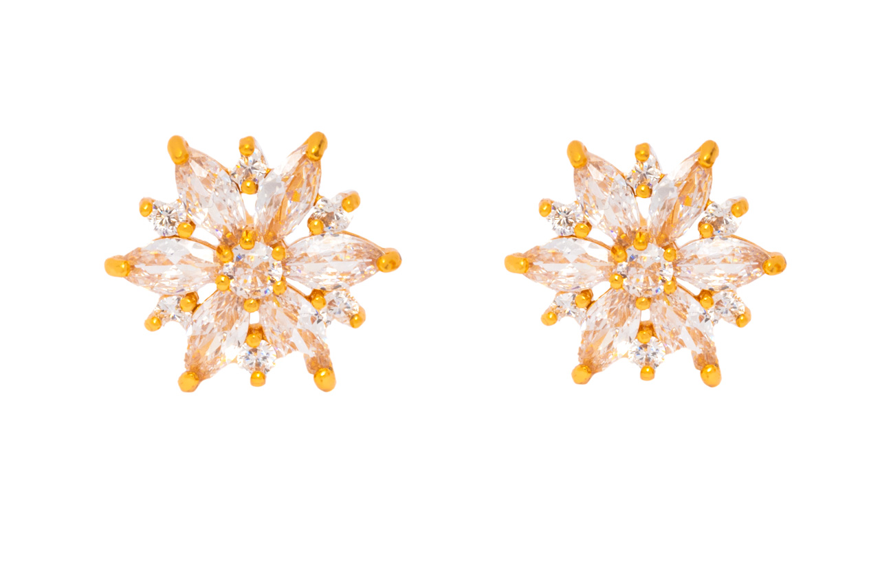 Sparkling flower Inspired studs