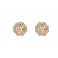 Sparkling Flower Pattern Stud