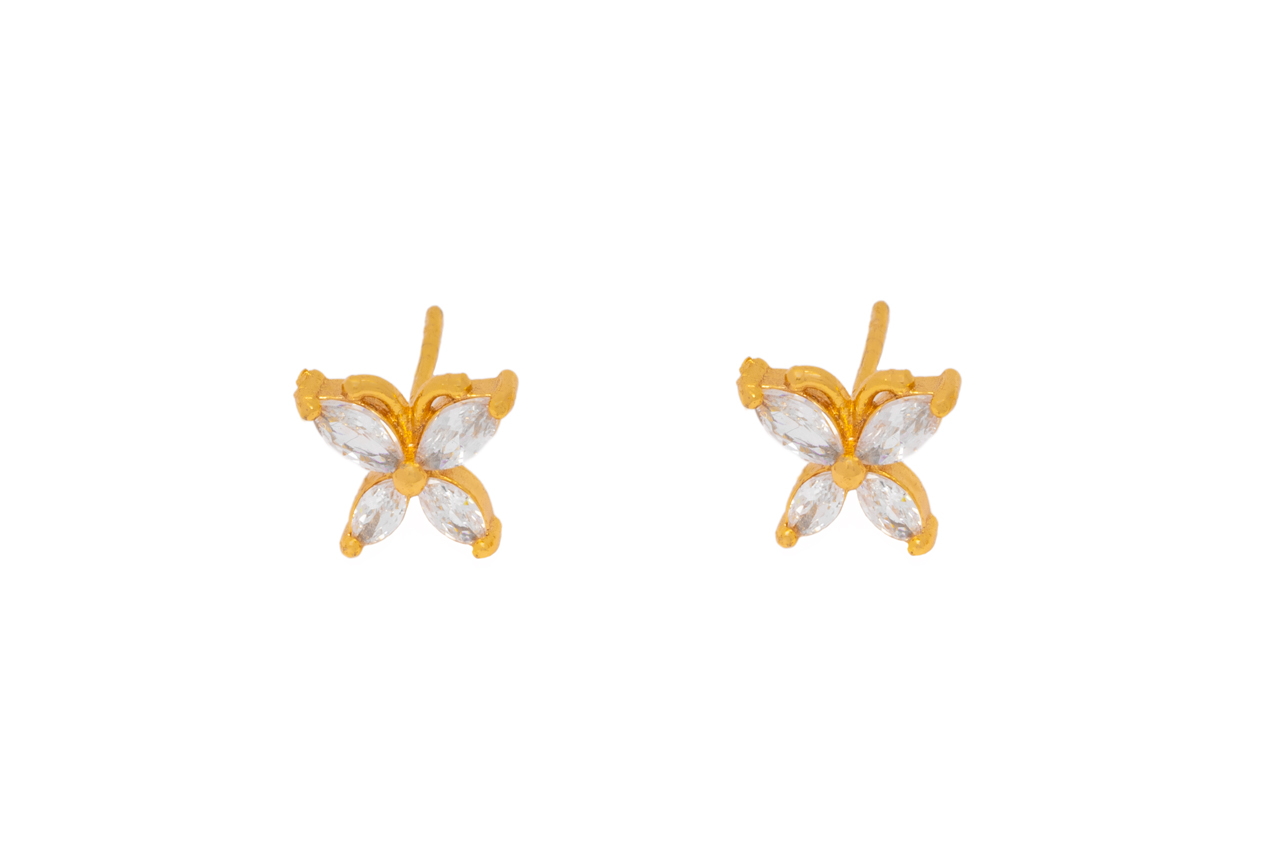 CZ butterfly Studs