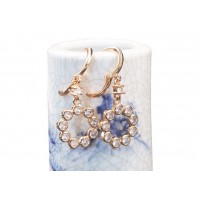 Clip on hoop round hanging earring