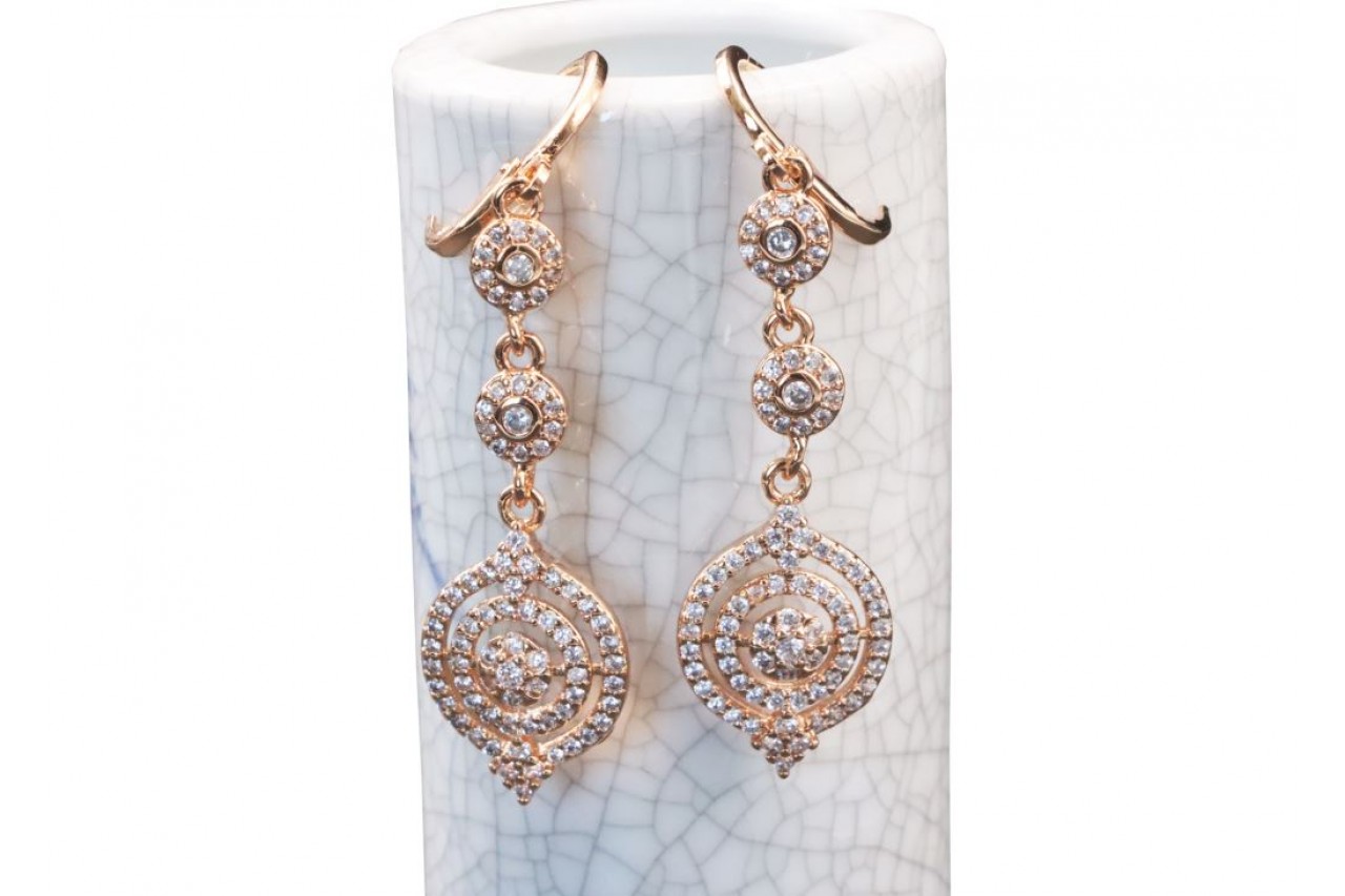 American Diamond oval drop 