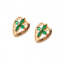 Cubic Zirconia Heart Shape Studs