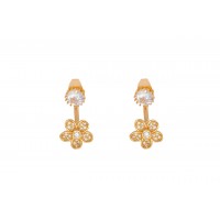 Designer Studs with Flower Back hook