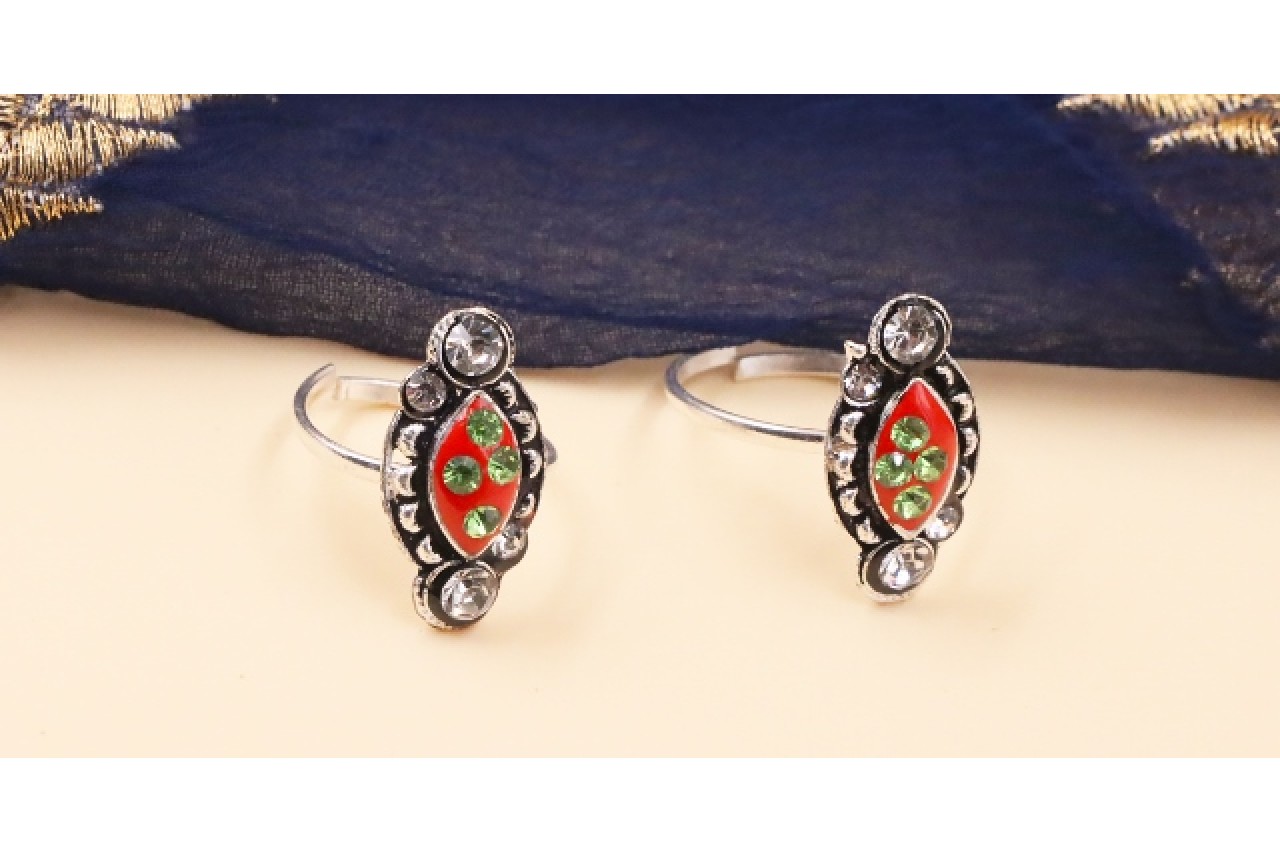 Multicolor Adjustable Toe Rings 